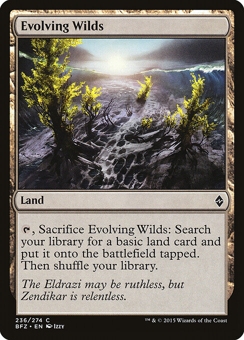 Evolving Wilds — Battle for Zendikar #236, art by Izzy