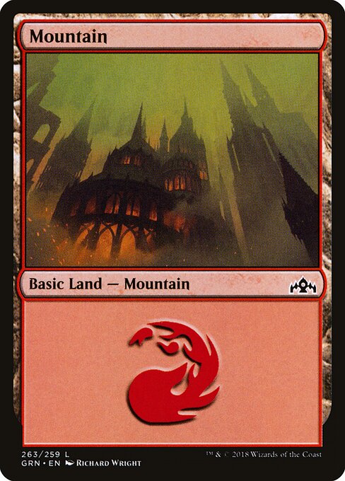 Mountain — Guilds of Ravnica #263, art by Richard Wright