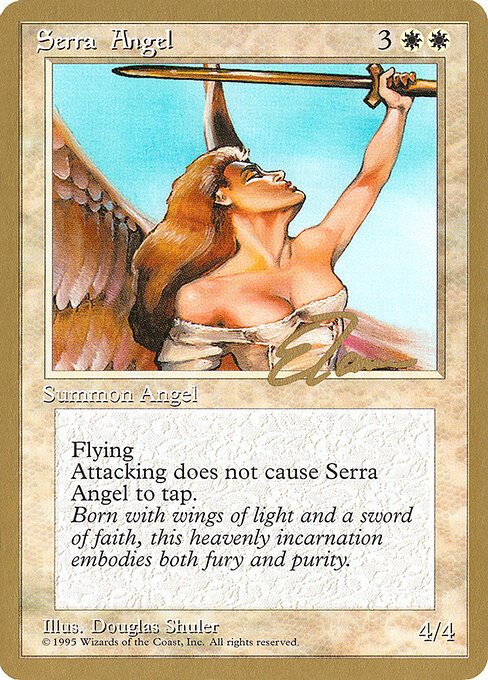 Serra Angel — Pro Tour Collector Set #et50, art by Douglas Shuler