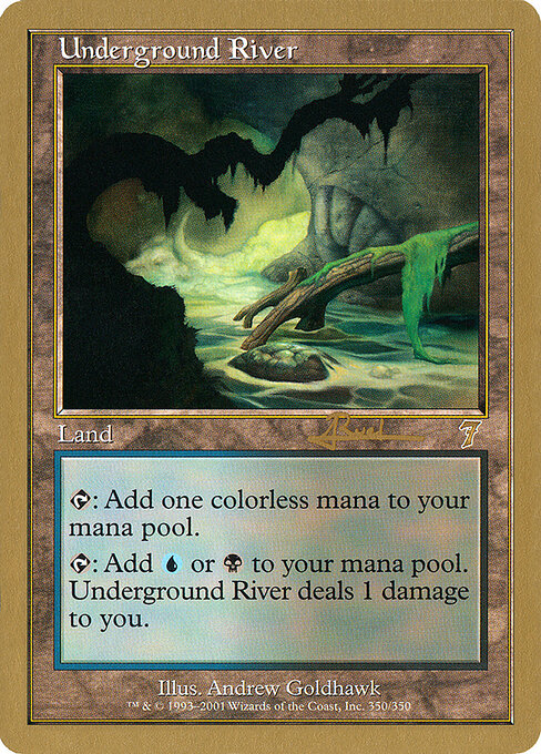 Underground River — World Championship Decks 2001 #ar350, art by Andrew Goldhawk