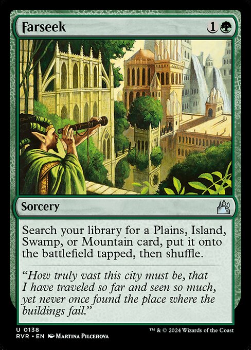 Farseek — Ravnica Remastered #138, art by Martina Pilcerova