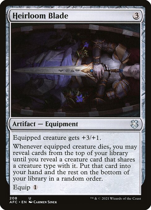 Heirloom Blade — Forgotten Realms Commander #208, art by Carmen Sinek