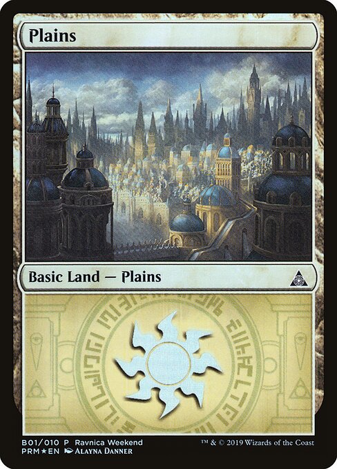 Plains — RNA Ravnica Weekend #B01, art by Alayna Danner