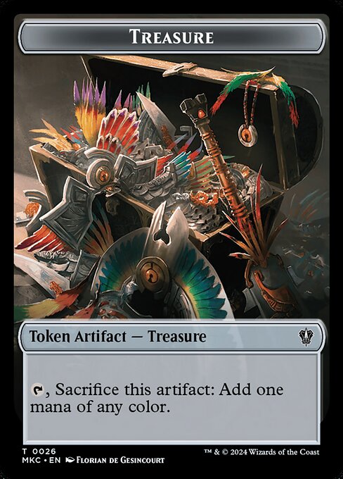 Treasure — Murders at Karlov Manor Commander Tokens #26, art by Florian de Gesincourt