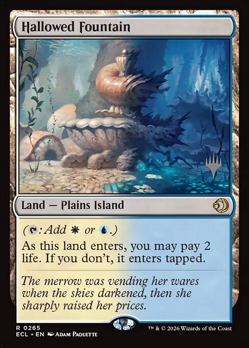 Hallowed Fountain — Lorwyn Eclipsed Promos #265p, art by Adam Paquette