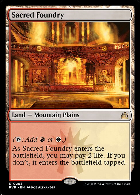 Sacred Foundry — Ravnica Remastered #285, art by Rob Alexander