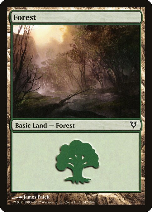 Forest — Avacyn Restored #242, art by James Paick