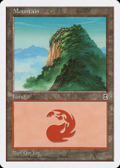 Mountain — Portal Three Kingdoms #176, art by Qin Jun