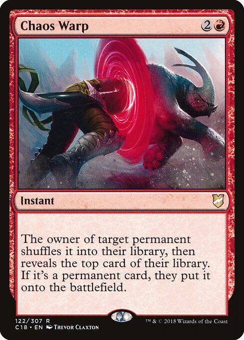 Chaos Warp — Commander 2018 #122, art by Trevor Claxton