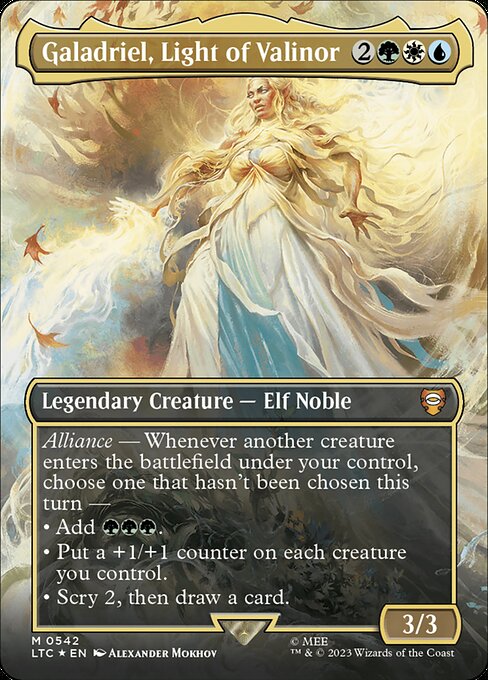 Galadriel, Light of Valinor — Tales of Middle-earth Commander #542, art by Alexander Mokhov