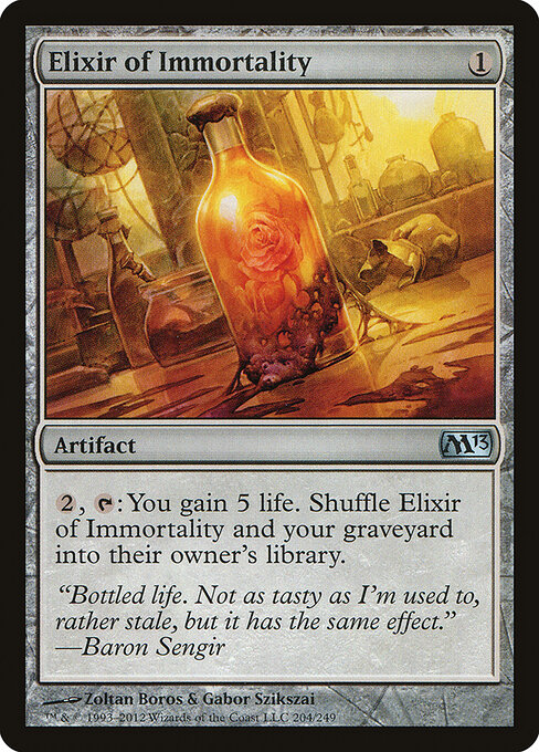 Elixir of Immortality — Magic 2013 #204, art by Zoltan Boros & Gabor Szikszai