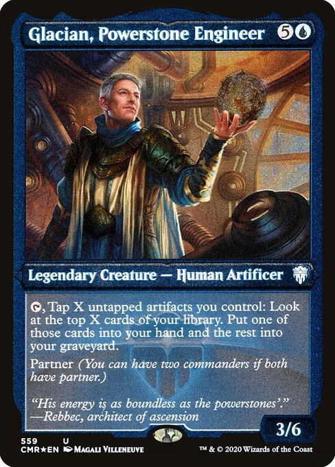 View this print Glacian, Powerstone Engineer — Commander Legends #559, art by Magali Villeneuve