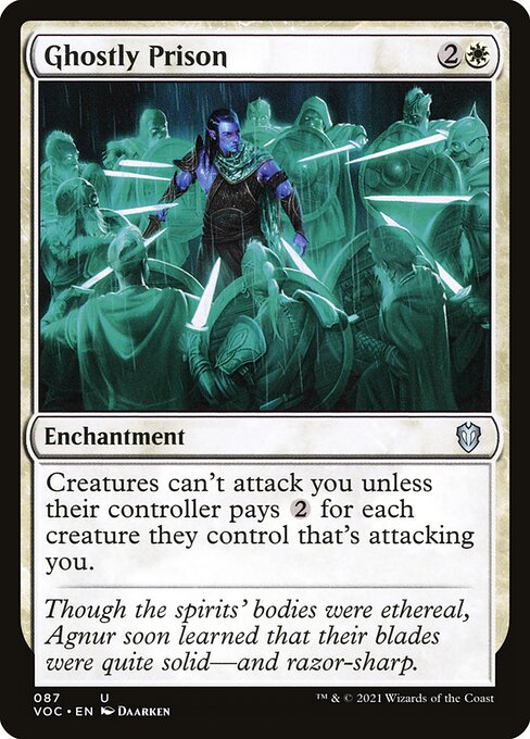 Ghostly Prison — Crimson Vow Commander #87, art by Daarken