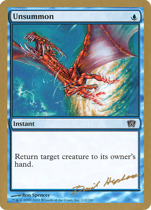 Unsummon — World Championship Decks 2003 #dh112, art by Ron Spencer