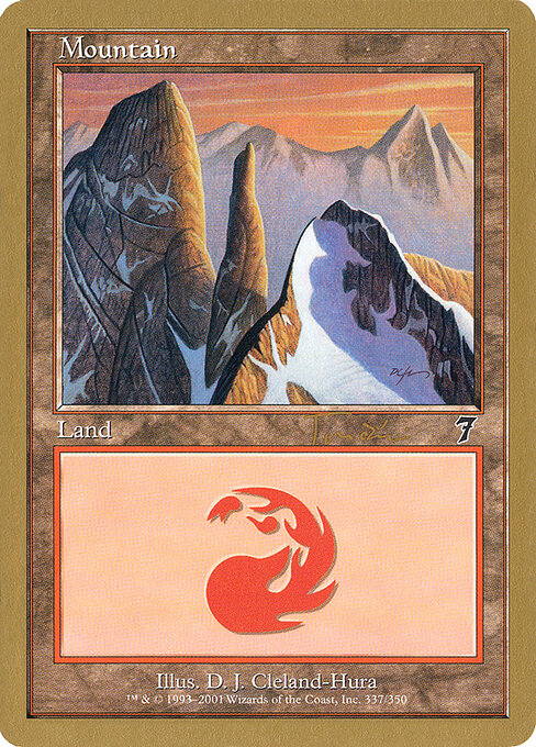 Mountain — World Championship Decks 2001 #jt337, art by D. J. Cleland-Hura