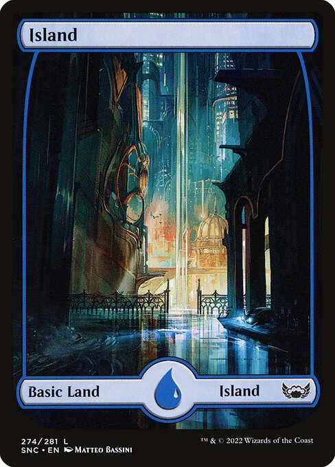 Island — Streets of New Capenna #274, art by Matteo Bassini