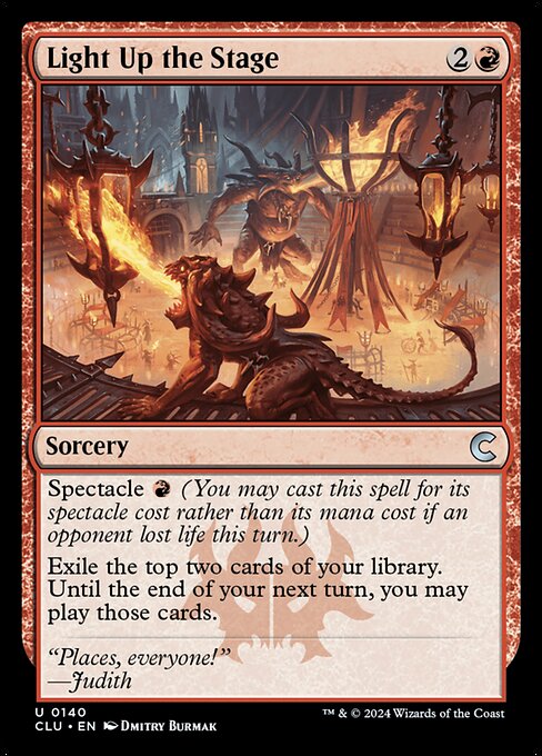 Light Up the Stage — Ravnica: Clue Edition #140, art by Dmitry Burmak