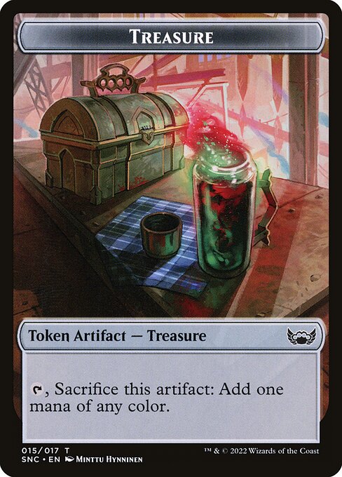 Treasure — Streets of New Capenna Tokens #15, art by Minttu Hynninen