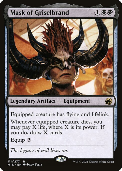 Mask of Griselbrand — Innistrad: Midnight Hunt #111, art by Jason Felix