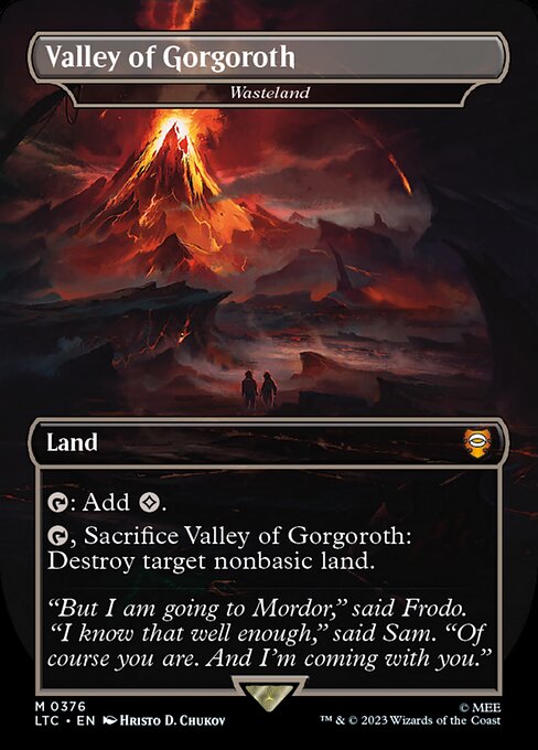 Wasteland — Valley of Gorgoroth — Tales of Middle-earth Commander #376, art by Hristo D. Chukov