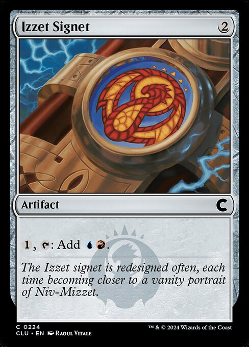 Izzet Signet — Ravnica: Clue Edition #224, art by Raoul Vitale