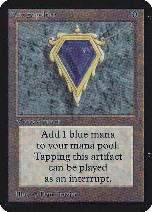 Mox Sapphire — Limited Edition Alpha #265, art by Dan Frazier