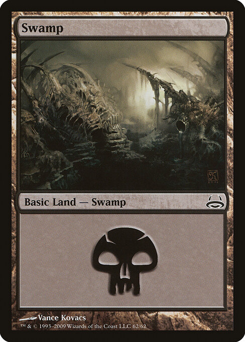 Swamp — Duel Decks: Divine vs. Demonic #62, art by Vance Kovacs