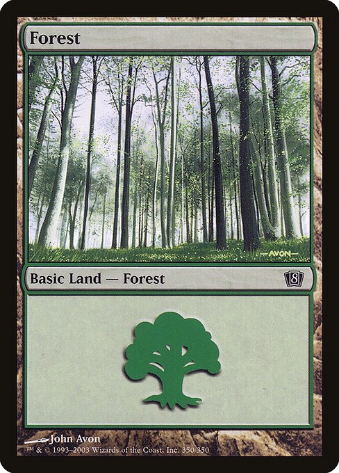 Forest — Eighth Edition #350★, art by John Avon