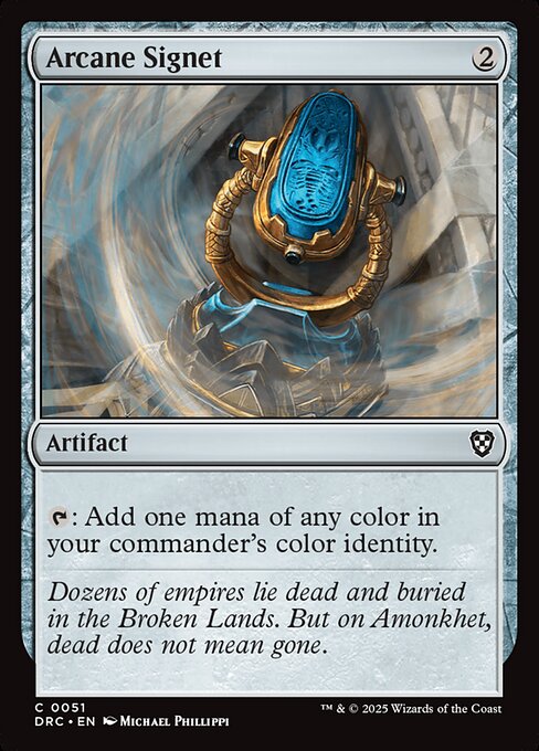 Arcane Signet — Aetherdrift Commander #51, art by Michael Phillippi