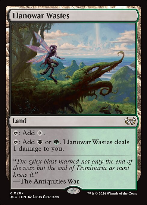 Llanowar Wastes — Duskmourn: House of Horror Commander #287, art by Lucas Graciano