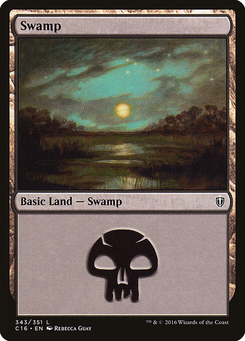 Swamp — Commander 2016 #343, art by Rebecca Guay