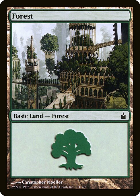 Forest — Ravnica: City of Guilds #304, art by Christopher Moeller