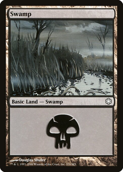 Swamp — Coldsnap Theme Decks #376, art by Douglas Shuler