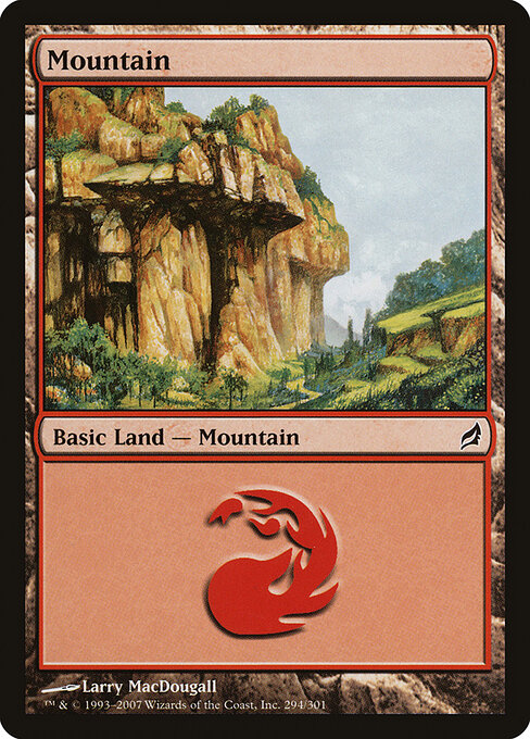 Mountain — Lorwyn #294, art by Larry MacDougall