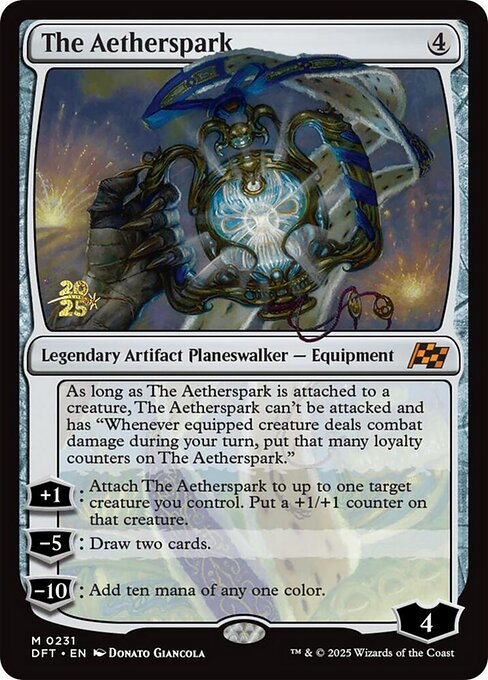 The Aetherspark — Aetherdrift Promos #231s, art by Donato Giancola