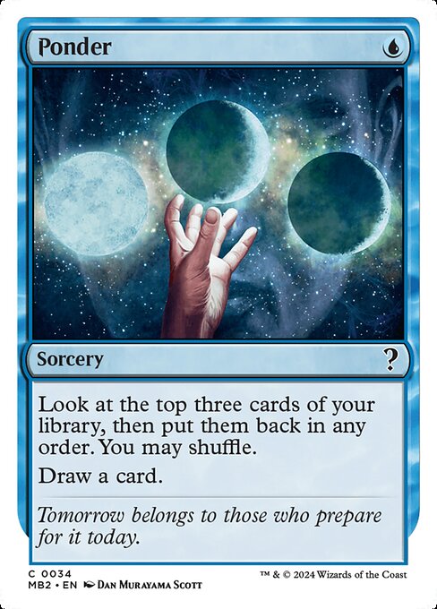 Ponder — Mystery Booster 2 #34, art by Dan Murayama Scott