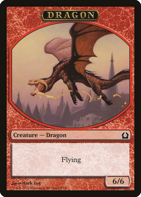 Dragon — Return to Ravnica Tokens #5, art by Mark Zug
