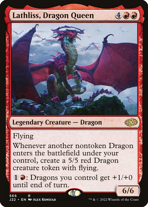 Lathliss, Dragon Queen — Jumpstart 2022 #566, art by Alex Konstad