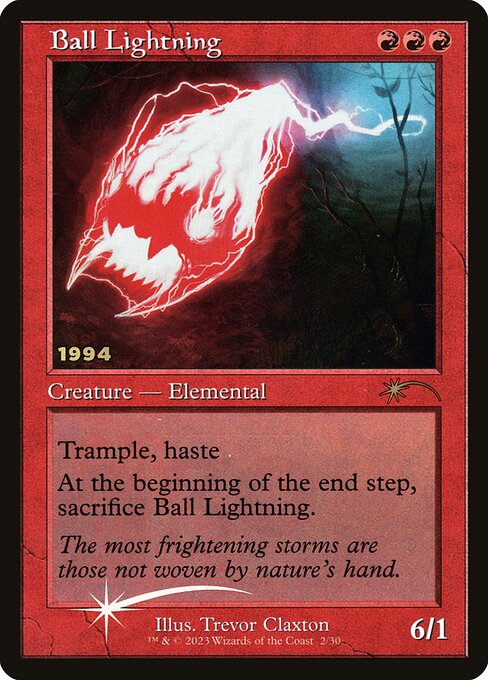 Ball Lightning — 30th Anniversary Play Promos #2, art by Trevor Claxton