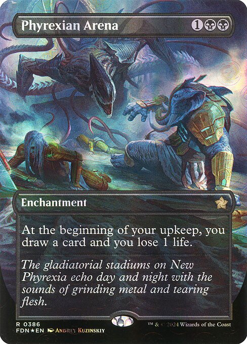 Phyrexian Arena — Foundations #386, art by Andrey Kuzinskiy