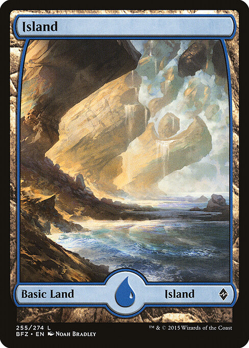 Island — Battle for Zendikar #255, art by Noah Bradley