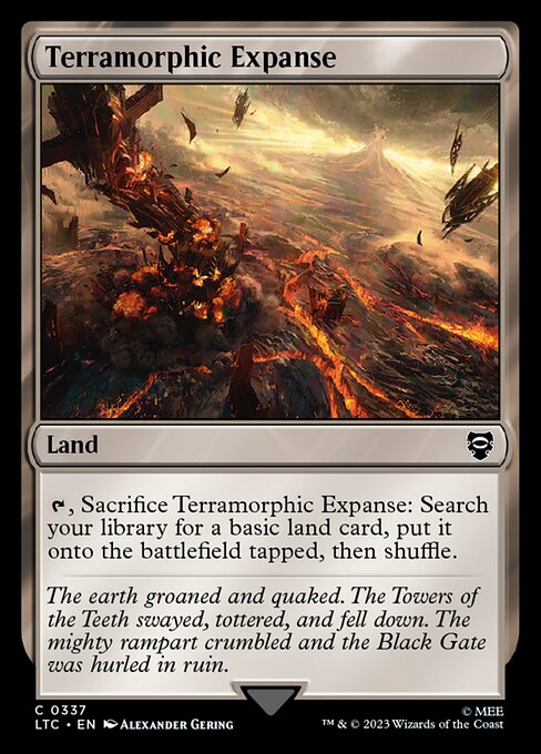 Terramorphic Expanse — Tales of Middle-earth Commander #337, art by Alexander Gering