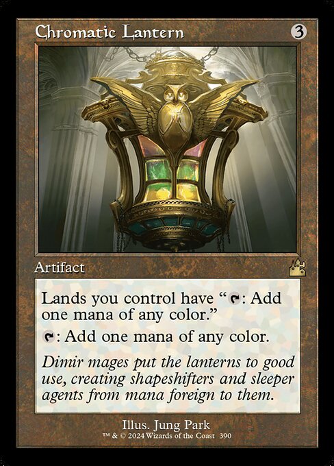 Chromatic Lantern — Ravnica Remastered #390, art by Jung Park