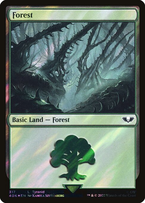 Forest — Warhammer 40,000 Commander #317★, art by Kamila Szutenberg