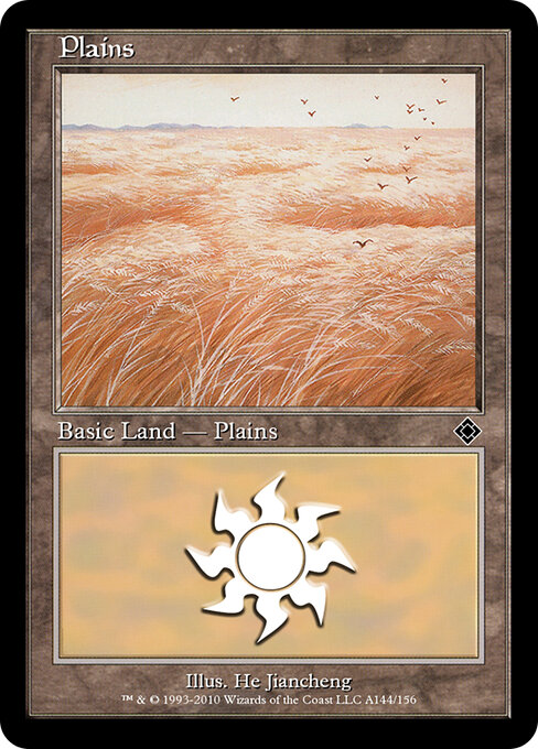 Plains — Magic Online Theme Decks #A144, art by He Jiancheng