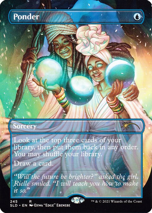 Ponder — Secret Lair Drop #245, art by Ejiwa "Edge" Ebenebe