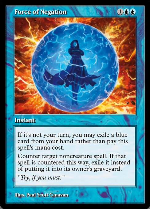 Force of Negation — Magic Online Promos #91237, art by Paul Scott Canavan