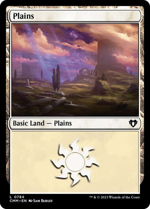 Plains — Commander Masters #784, art by Sam Burley