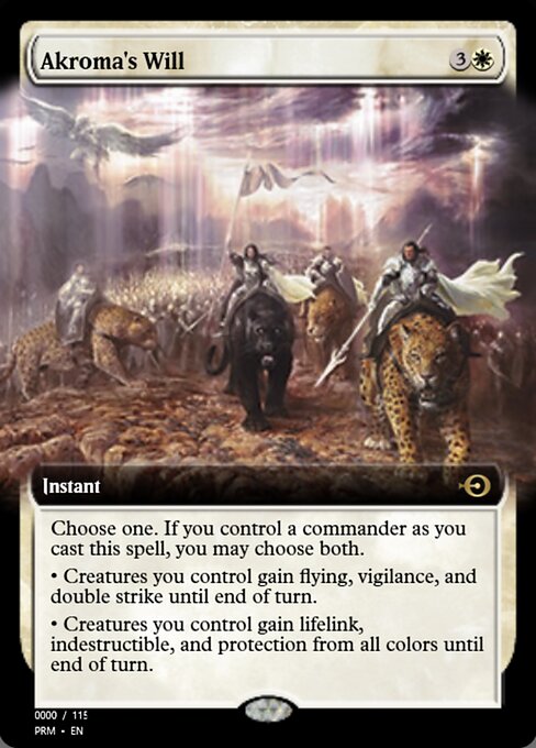 Akroma's Will — Magic Online Promos #86052, art by Antonio José Manzanedo