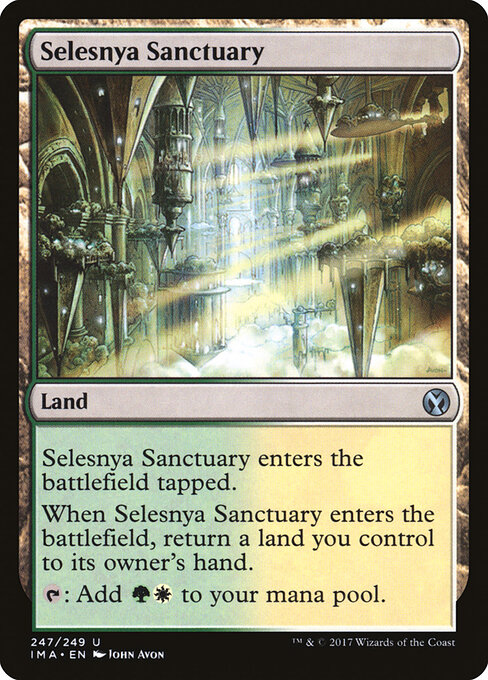 Selesnya Sanctuary — Iconic Masters #247, art by John Avon
